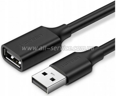 ���� ������ USB 2.0 AM/AF 0.5m US103 black Ugreen (10313)