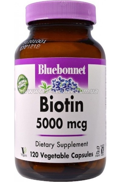 Витамин Bluebonnet Nutrition Биотин (B7) 5000 мкг, Biotin, 120 вегетарианских капсул (BLB0448) Витамин Bluebonnet Nutrition Биотин (B7) 5000 мкг, Biotin, 120 вегетарианских капсул (BLB0448)