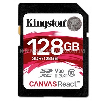   128GB Kingston SDXC C10 UHS-I U3 (SDR/128GB)