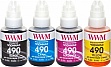   WWM GI-490 Canon G1400/ G2400/ G3400 4140 B/C/M/Y (C490SET4)