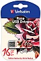  16Gb VERBATIM USB Drive STORE'N'GO MINI TATTOO ROSE (49885)