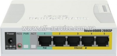   Mikrotik RB260GSP (CSS106-1G-4P-1S)