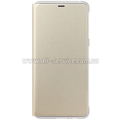    SAMSUNG A730 (EF-FA730PFEGRU) Neon Flip Cover Gold