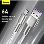 ���� ������ USB 3.1 AM to USB-C 2.0m 6.0A 66W Cafule Series Metal White Baseus (CAKF000202)