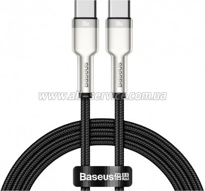 ���� ������ USB-C to USB-C 1.0m 100W metal black Baseus (CATJK-C01)