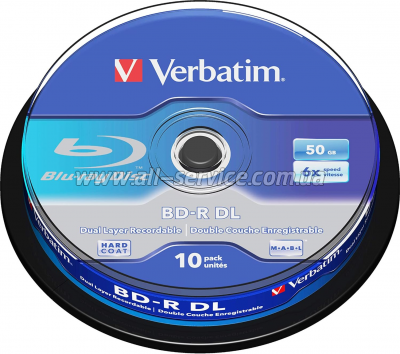 ���� Verbatim BD-R 50GB 6x Blu-Ray 10�� (43746)