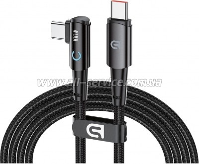 Дата кабель USB-C to USB-C 1.2m 90-degree 100W black Armorstandart (ARM75870) Дата кабель USB-C to USB-C 1.2m 90-degree 100W black Armorstandart (ARM75870)