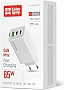 �������� ���������� ColorWay GaN Mini 65W PD Port PPS USB (USB-2C1A) white (CW-CHS058PD-WT)