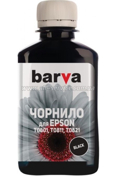  Barva Epson T0811/ 1410/ P50/ T50/ R270/ TX650 Black 180  (E081-135)
