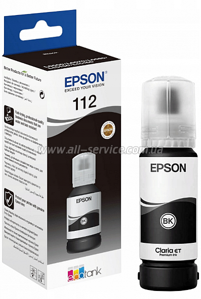 Epson 112 EcoTank L6550/ L15150 Pigment Black (C13T06C14A)