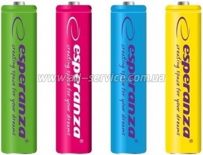 ����������� Esperanza AA 2000mAh Ni-MH * 4 mix of colors (EZA108)
