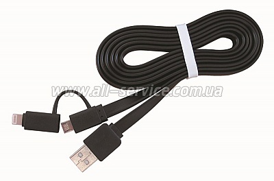   Cablexpert  USB 2.0 BM/Lightning/Micro USB, 1.0   (CC-USB2-AMLM2-1M)
