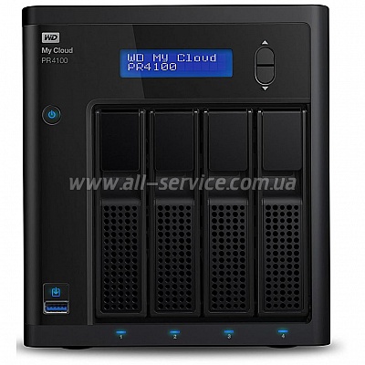  8TB WD My Cloud PR4100, USB 3.0 (WDBNFA0080KBK-EESN)