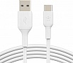 ���� ������ USB 2.0 AM to Type-C 1.0m BRAIDED white Belkin (CAB002BT1MWH)