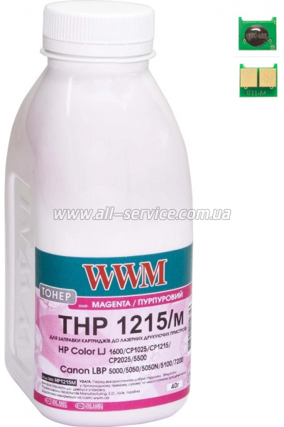  +  WWM HP CLJ CP1215/ CP1515/ CM1312  40 Magenta (TC1215M)