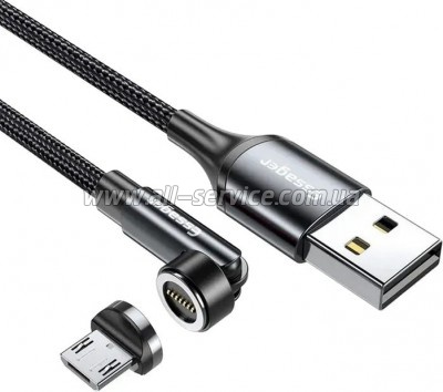 ���� ������ USB 2.0 AM to Micro 5P 1.0m magnetic black Essager (EXCCXM-WC0G)