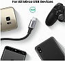 ���� ������ USB 2.0 AM to Micro 5P 1.0m US290 Aluminum Braid Black Ugreen (60146)
