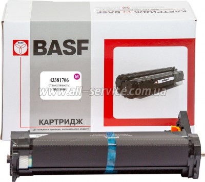 ����-�������� BASF OKI C5600/ C5700 ������ 43381706 Magenta (BASF-DR-43381706)