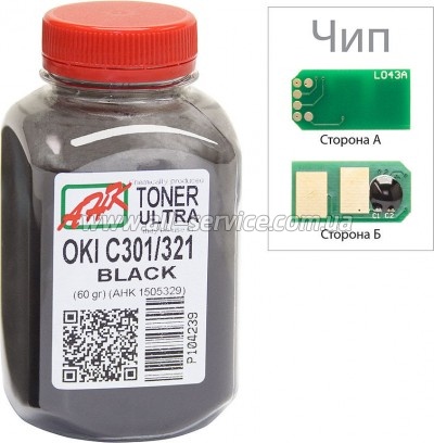  +   OKI C301/ 321  60 Black (1505325)