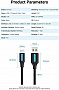���� ������ USB 2.0 AM to USB-C 1.5m 3A black Vention (COKBG)