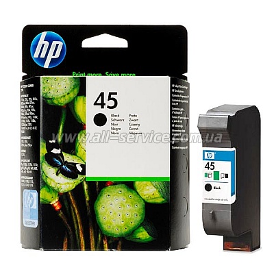  HP 45 DJ9xx/ 11xx/ 1220/ G/ T/ R/ P1000 black (51645AE)