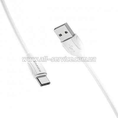 ���� ������ USB 2.0 AM to USB-C 1.0m 3A white BOROFONE (6931474701800)