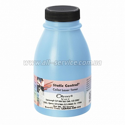  SCC Odyssey Samsung CLP-360/ CLX-3300 40 cyan (SAM406-40B-COS-P)