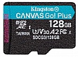  Kingston MicroSDXC 128GB Canvas Go! Plus Class 10 UHS-I U3 V30 A2 + SD- (SDCG3/128GB)