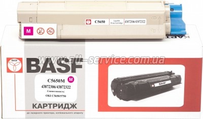�����-�������� BASF OKI C5650/ C5750 ������ 43872306/ 43872322 Magenta (BASF-KT-C5650M)