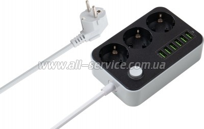 ������� ������ �olorWay 3 �������/ 6USB Black 1.8M (CW-CHE36B)