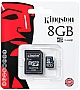   8GB Kingston MicroSDHC Class 4 + SD  (SDC4/8GB)