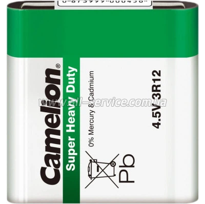 ��������� 3R12 4.5V Super Heavy Duty Zinc-carbon * 1 Camelion (3R12-SP1G)
