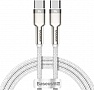 ���� ������ USB-C to USB-C 1.0m 100W metal white Baseus (CATJK-C02)