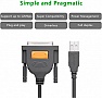 ������ ��� �������� USB 2.0 to DB25 2.0m US167 black Ugreen (20224)