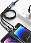 ���� ������ USB 2.0 AM to Lightning + Micro 5P + USB-C 1.2m 100W nylon black XoKo (SC-3100)
