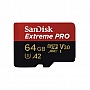   SanDisk 64GB microSDXC class 10 UHS-I U3 Extreme Pro V30 (SDSQXCU-064G-GN6MA)