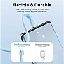 ���� ������ USB-C to USB-C 1.0m USB2.0 100W (20V/5A) Light Blue Silicone Vention (TAWSF)