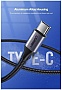 ���� ������ USB 2.0 AM to USB-C 1.5m US288 Aluminum Braid (Black) Ugreen (60127)
