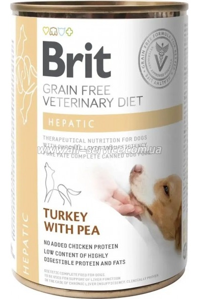    Brit GF VetDiets Dog Hepatic 400  (8595602536030)