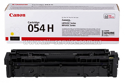  Canon 054H Canon LBP-620/ LBP-621/ LBP-623/ LBP-640/ MF-640/ MF-641/ MF-642/ MF-643/ MF-644/ MF-645 Yellow (3025C002)
