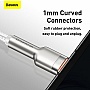 ���� ������ USB 3.1 AM to USB-C 2.0m 6.0A 66W Cafule Series Metal White Baseus (CAKF000202)