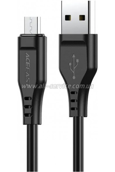 ���� ������ USB 2.0 AM to Micro 5P 1.2m 2.4A TPE C3-09 black Acefast (6974316280880)
