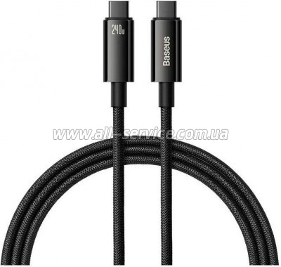 ���� ������ USB-C to USB-C 2.0m 240W Black Baseus (CAWJ040101)