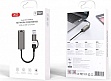 ������� USB-C + USB A to RJ45 Ethernet 100Mbps XO (HUB018.black)