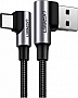 ���� ������ USB 2.0 AM to USB-C 2.0m 3A 90� corner US176 black Ugreen (20857)
