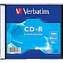  VERBATIM CD-R 700Mb 52x Slim 1 pcs Extra (43347)