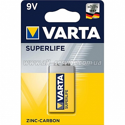  Varta  6F22 Superlife Zinc-Carbon * 1 (02022101411)