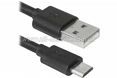  DEFENDER USB08-10BH USB(AM)-MicroBM black 3m (87469)