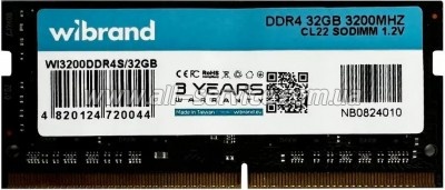     SoDIMM DDR4 32GB 3200 MHz Wibrand (WI3200DDR4S/32GB)