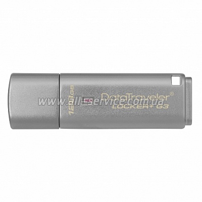  Kingston 128 GB USB 3.0 DT Locker+ G3 Metal Silver Security (DTLPG3/128GB)